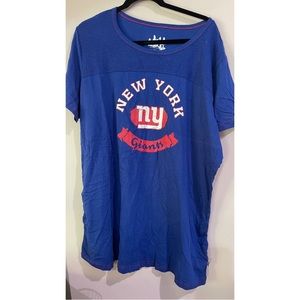 Alyssa Milano Maternity Touch New York Giants Blue Night Shirt Size 3X New